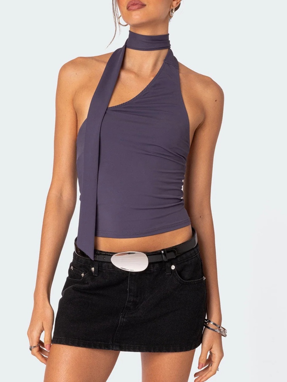 Edikted Melony Asymmetric Scarf Top